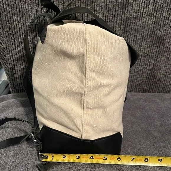 Deux Lux: Canvas Backpack with Vegan Leather Trim - Picture 16 of 16
